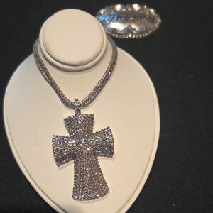 Brighton Silver Cross Necklace